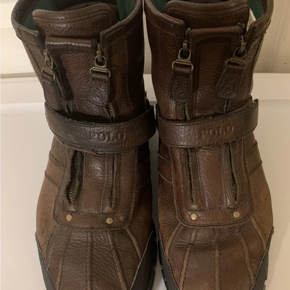 Polo by Ralph‎ Lauren Men's Sz 12 D Dark Brown Leather Boots Conquest High III